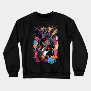 Black Dragon Guitarist Crewneck Sweatshirt